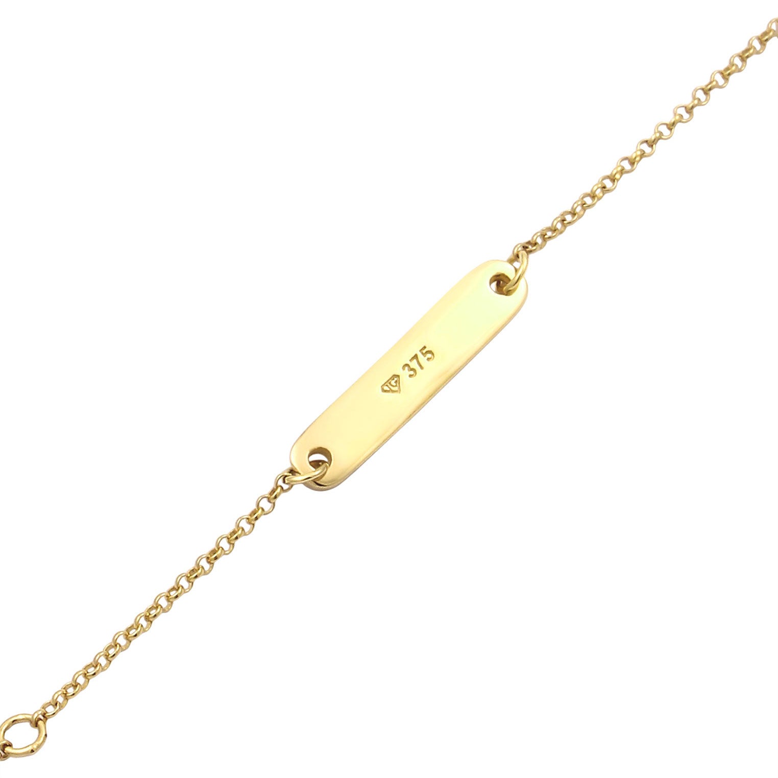 Gold - Elli PREMIUM | Gravur Armband | Plättchen | 375 Gelbgold