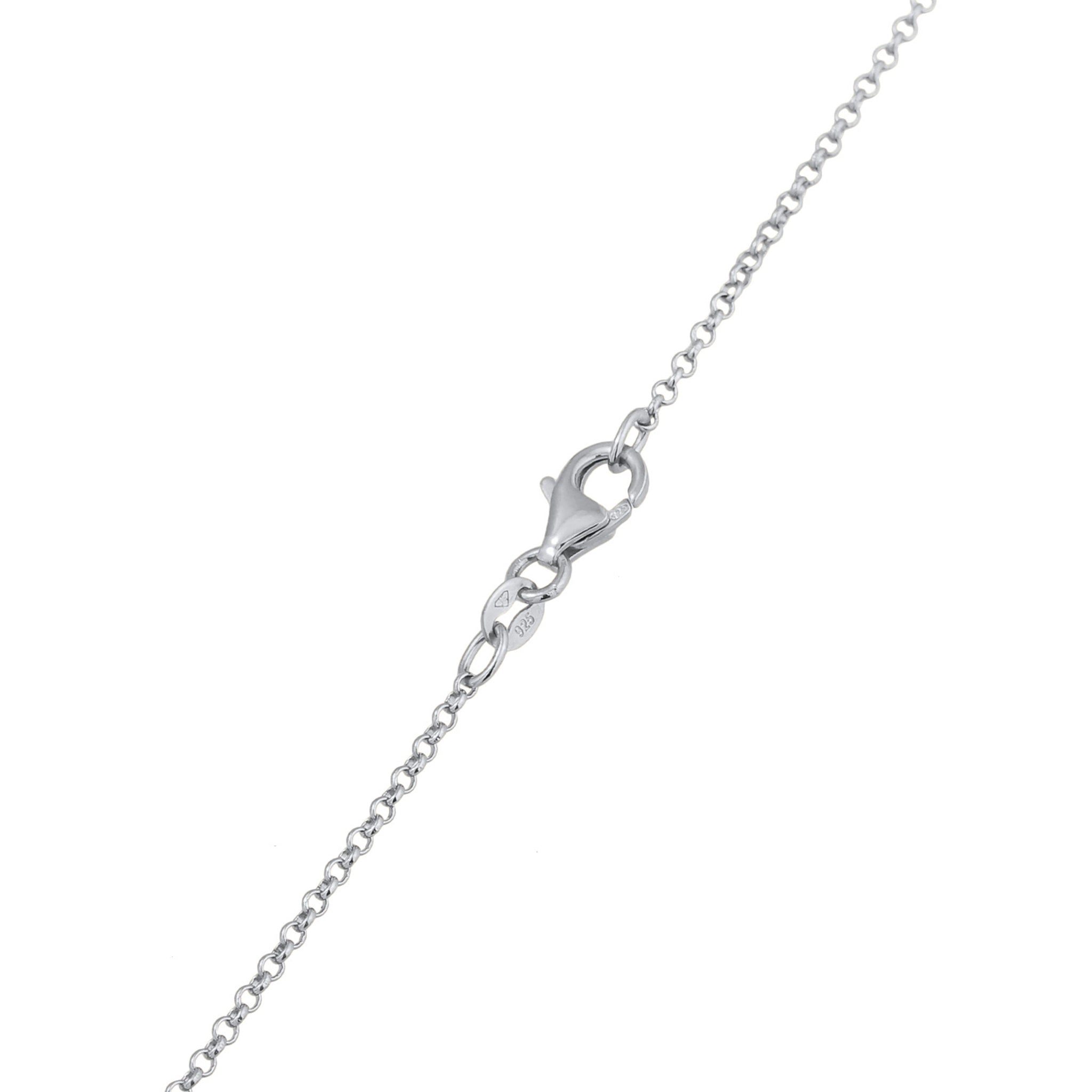 Silber - Elli | Halskette | Gravur Plättchen | 925er Sterling Silber