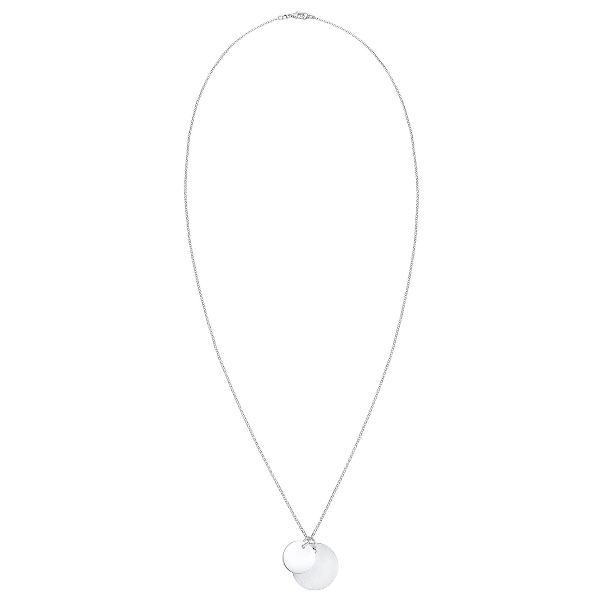 Silber - Elli | Halskette | Gravur Plättchen Matt | 925er Sterling Silber