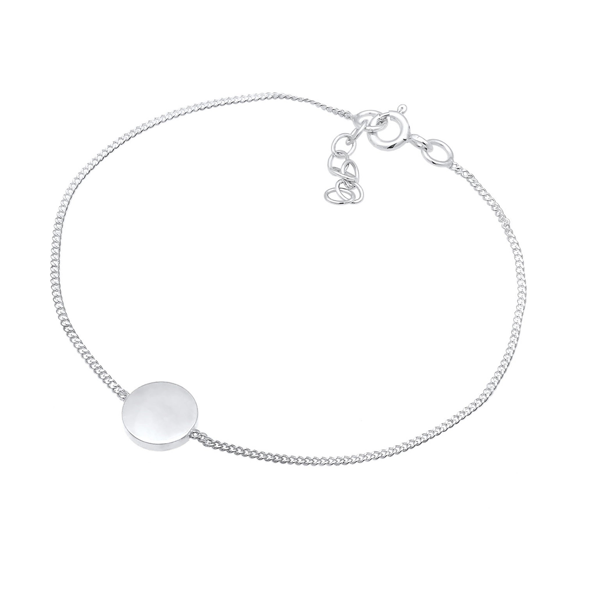 Silber - Elli | Armband | Gravur Plättchen | 925er Sterling Silber