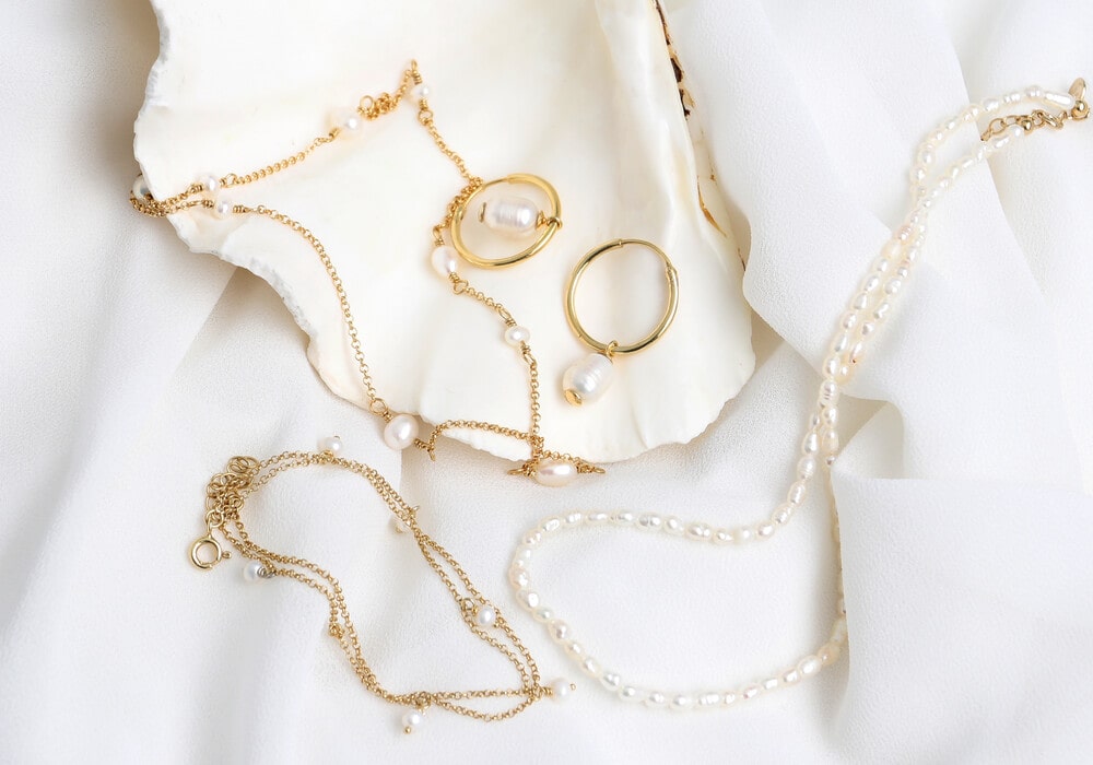 Schmuck mit Süßwasser Perlen