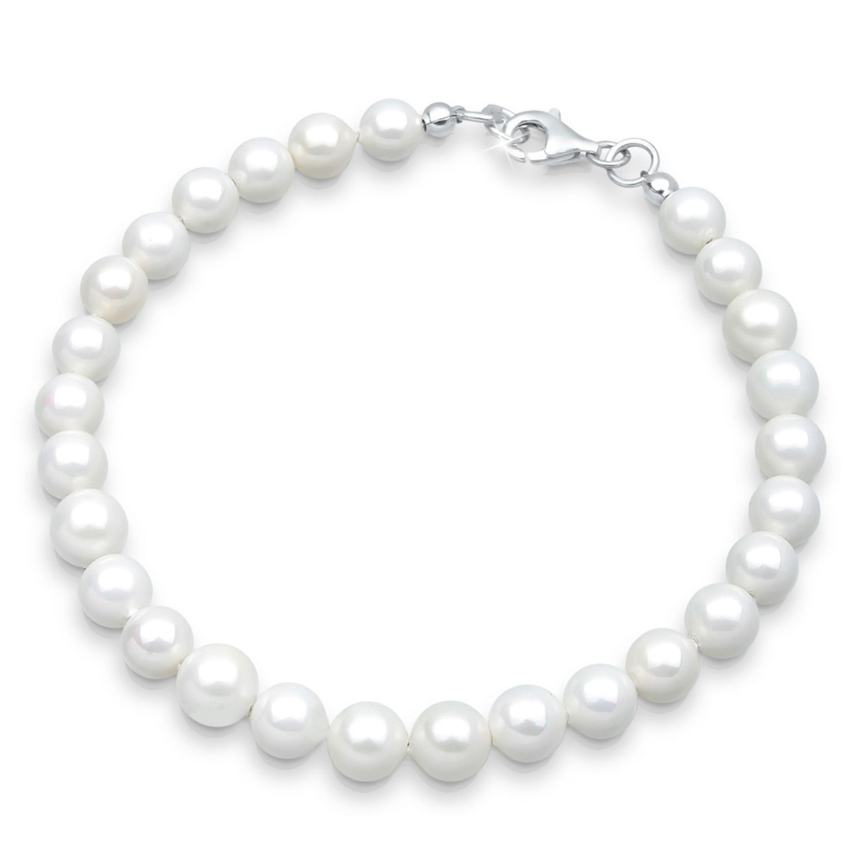 Weiß - Elli | Armband | Perle | 925er Sterling Silber