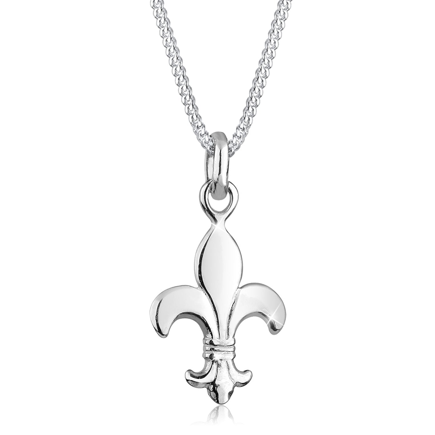 Silber - Elli | Halskette Lilie | 925er Sterling Silber
