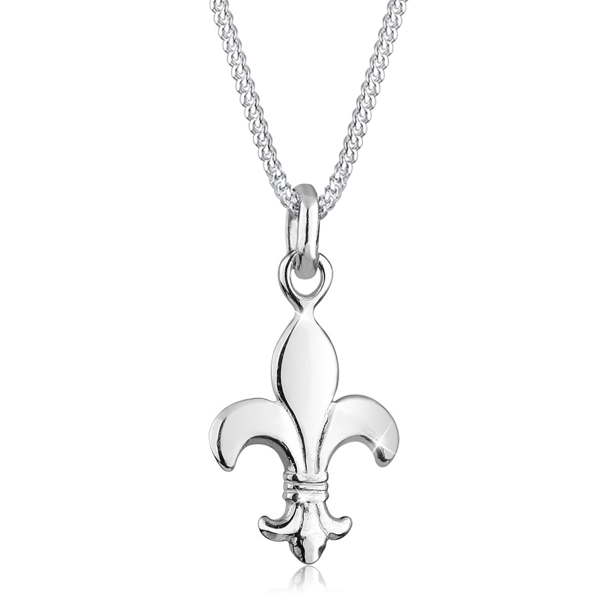 Silber - Elli | Halskette Lilie | 925er Sterling Silber