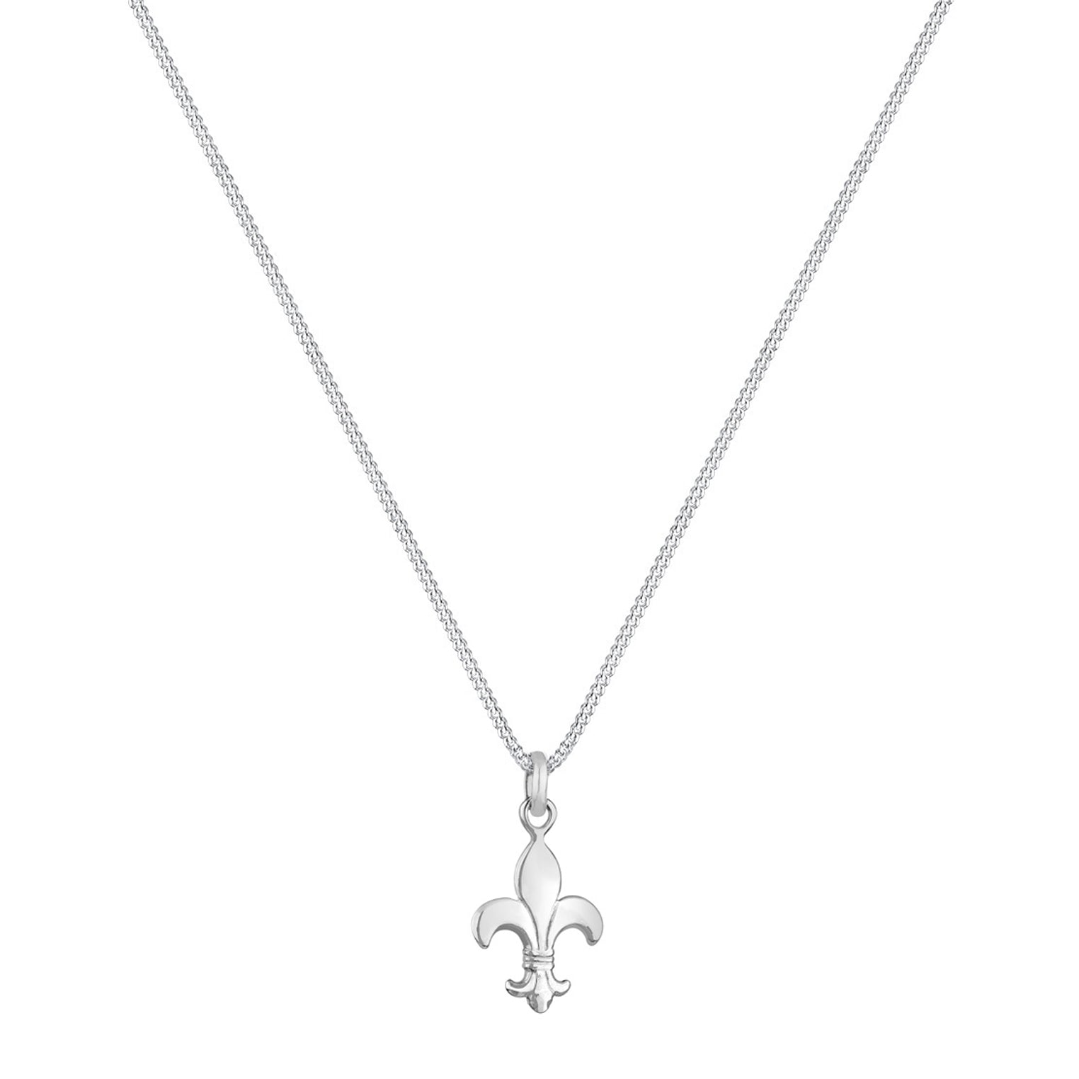 Silber - Elli | Halskette Lilie | 925er Sterling Silber