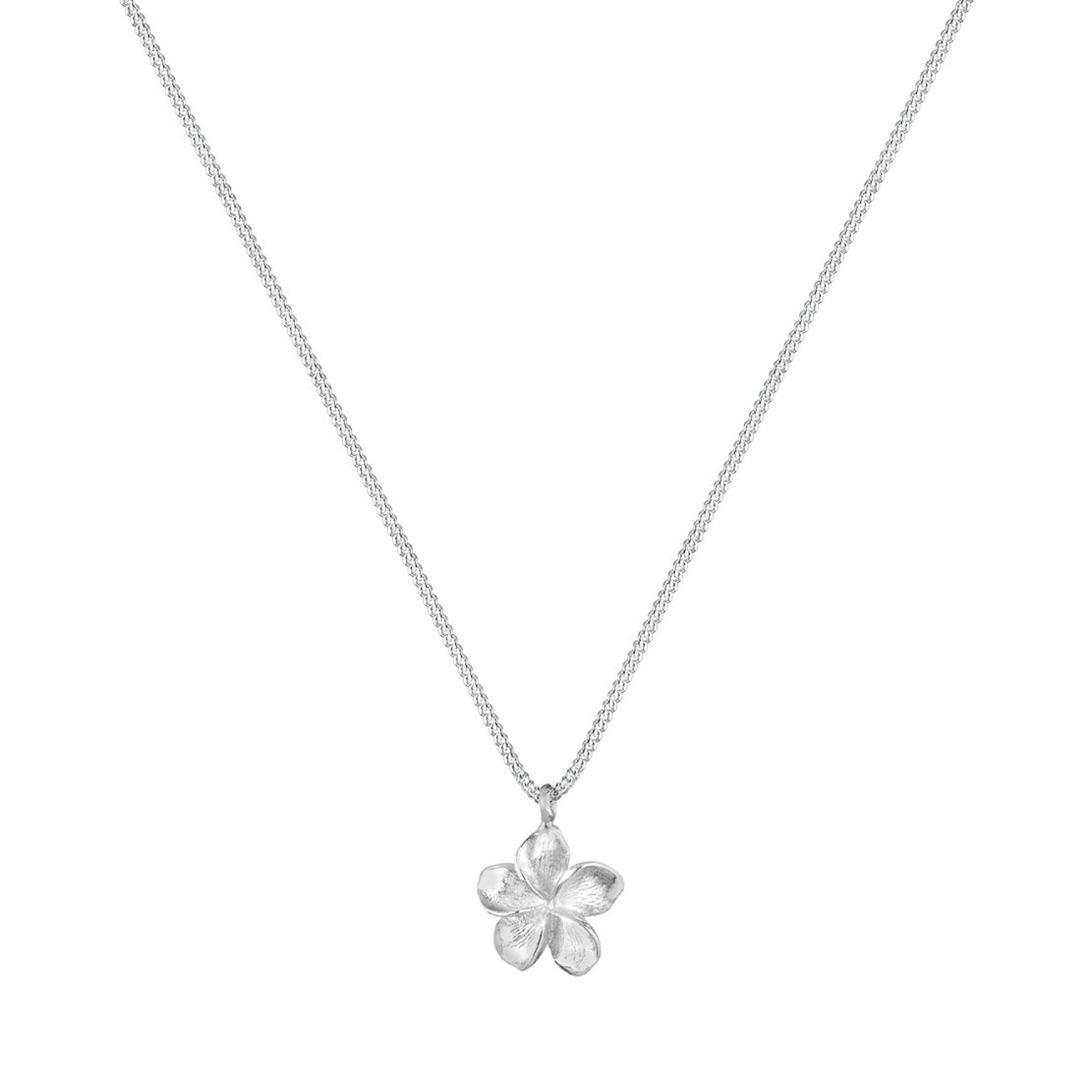 Silber - Elli | Halskette Frangipani Blüte | 925er Sterling Silber