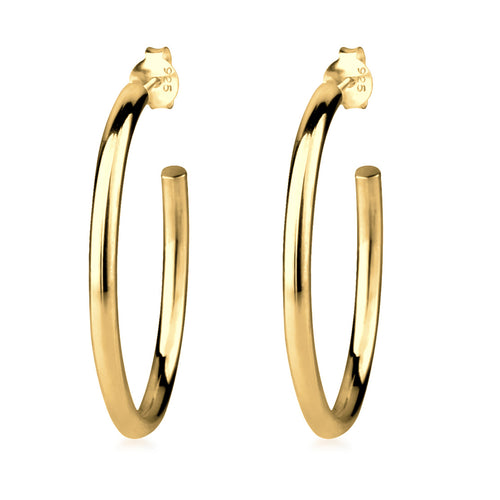 Gold - Elli | Creole | 925 Sterling Silber vergoldet