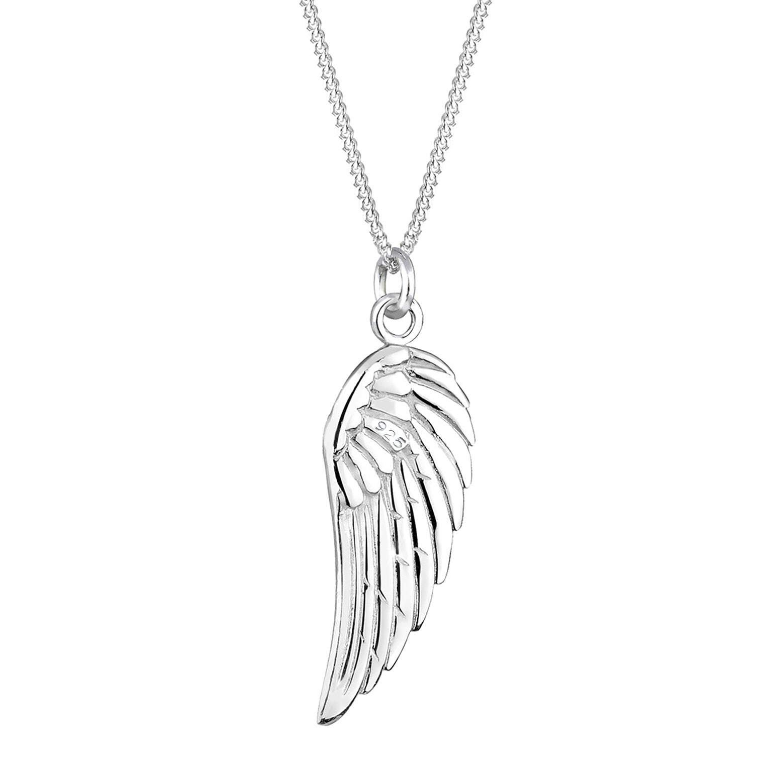 Silber - Elli | Halskette Flügel Anhänger | 925er Sterling Silber