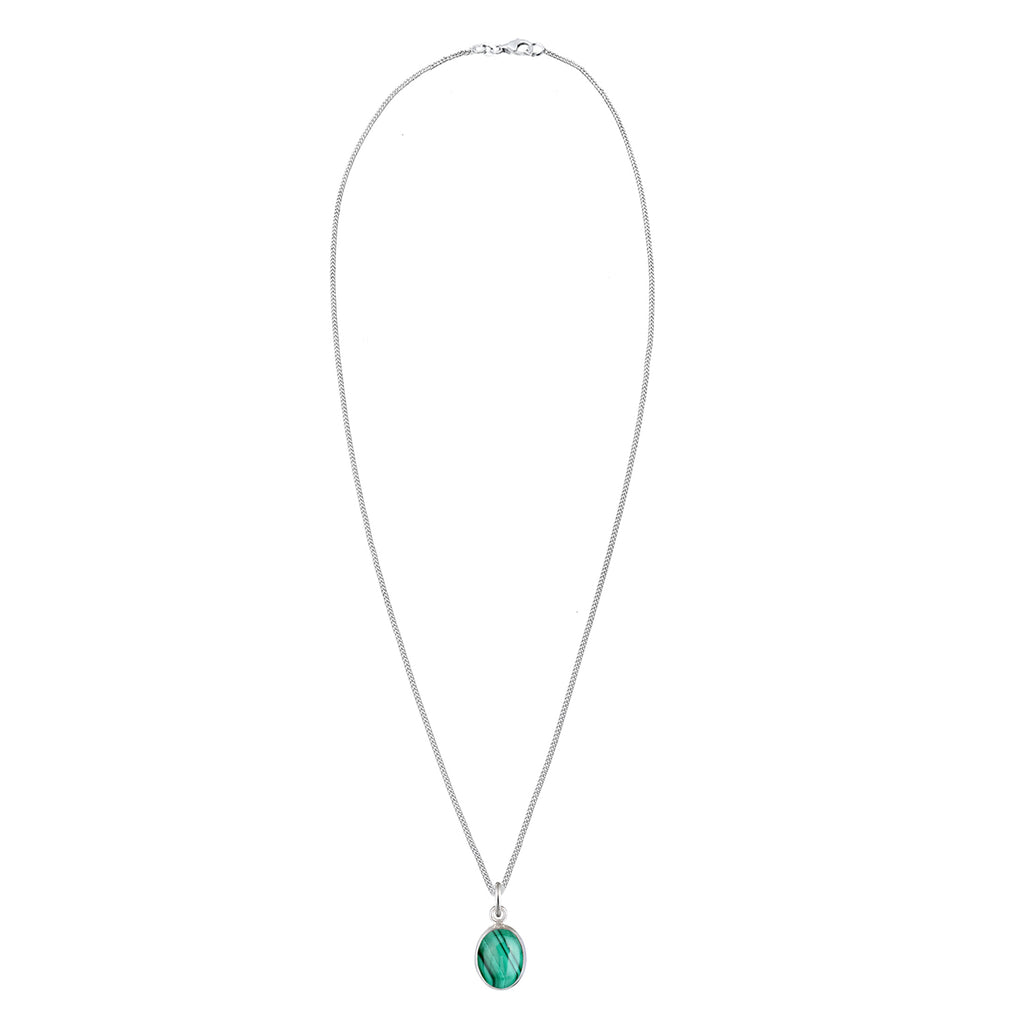 Grün - Elli | Halskette | Malachit (Grün) | 925er Sterling Silber