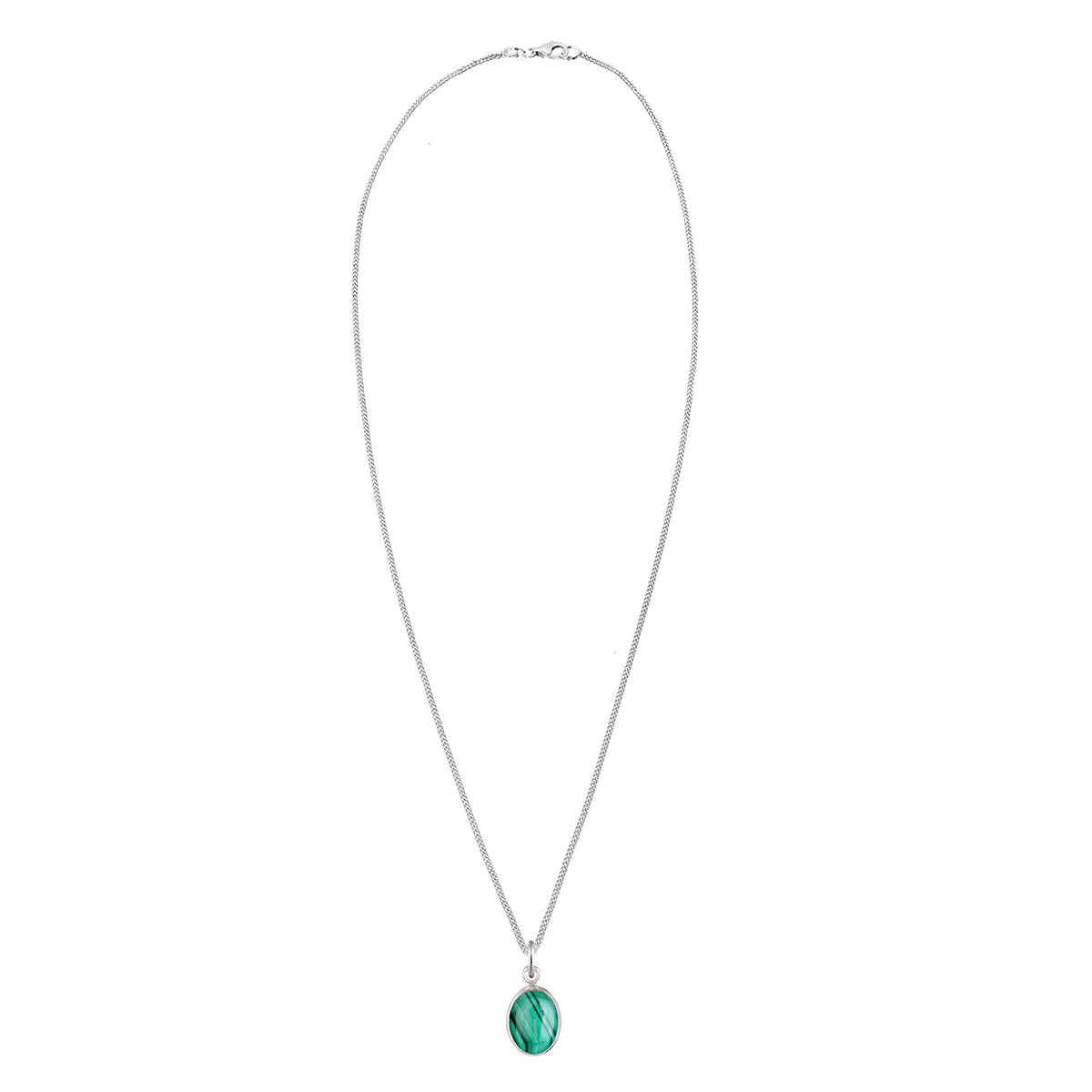 Grün - Elli | Halskette | Malachit (Grün) | 925er Sterling Silber