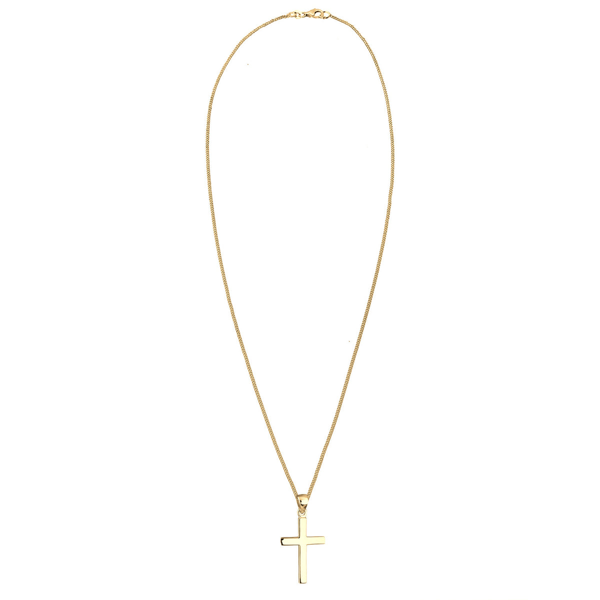 Gold - Elli | Halskette Kreuz Anhänger Basic | 925 Sterling Silber vergoldet