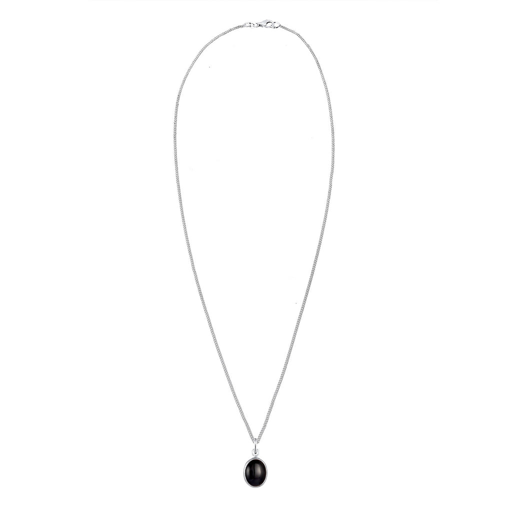 Schwarz - Elli | Halskette | Onyx (Schwarz) | 925er Sterling Silber