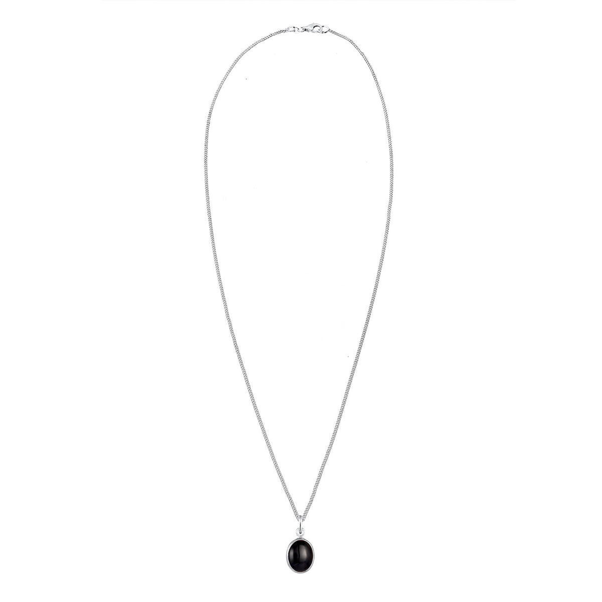 Schwarz - Elli | Halskette | Onyx (Schwarz) | 925er Sterling Silber