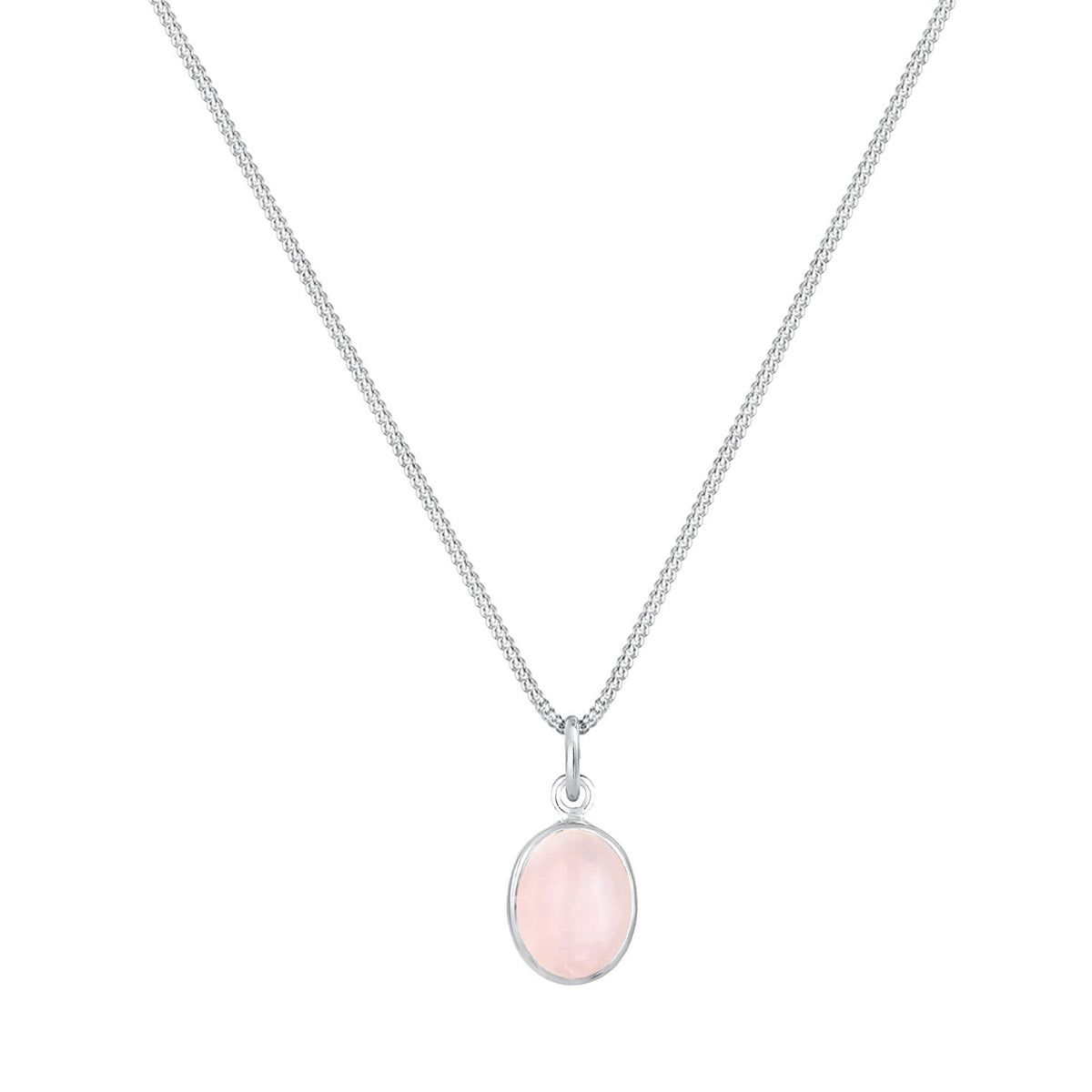 Rosa - Elli | Halskette | Quarz (Rosa) | 925er Sterling Silber