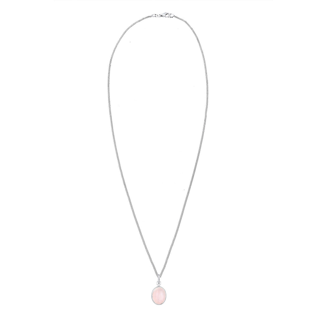Rosa - Elli | Halskette | Quarz (Rosa) | 925er Sterling Silber