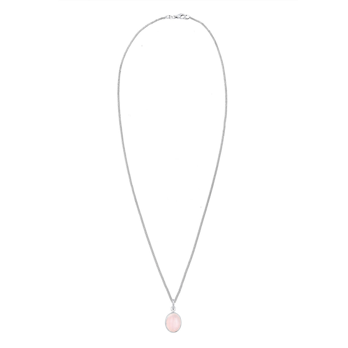 Rosa - Elli | Halskette | Quarz (Rosa) | 925er Sterling Silber