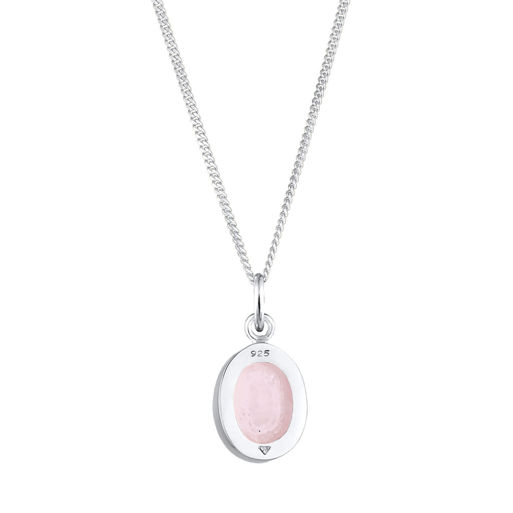 Rosa - Elli | Halskette | Quarz (Rosa) | 925er Sterling Silber