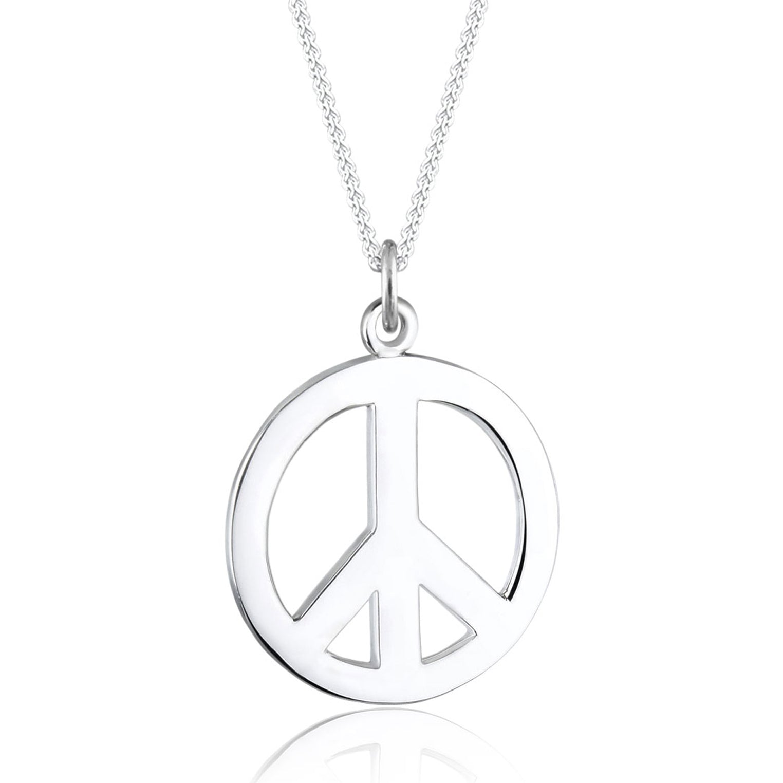 Silber - Elli | Halskette Peace | 925er Sterling Silber