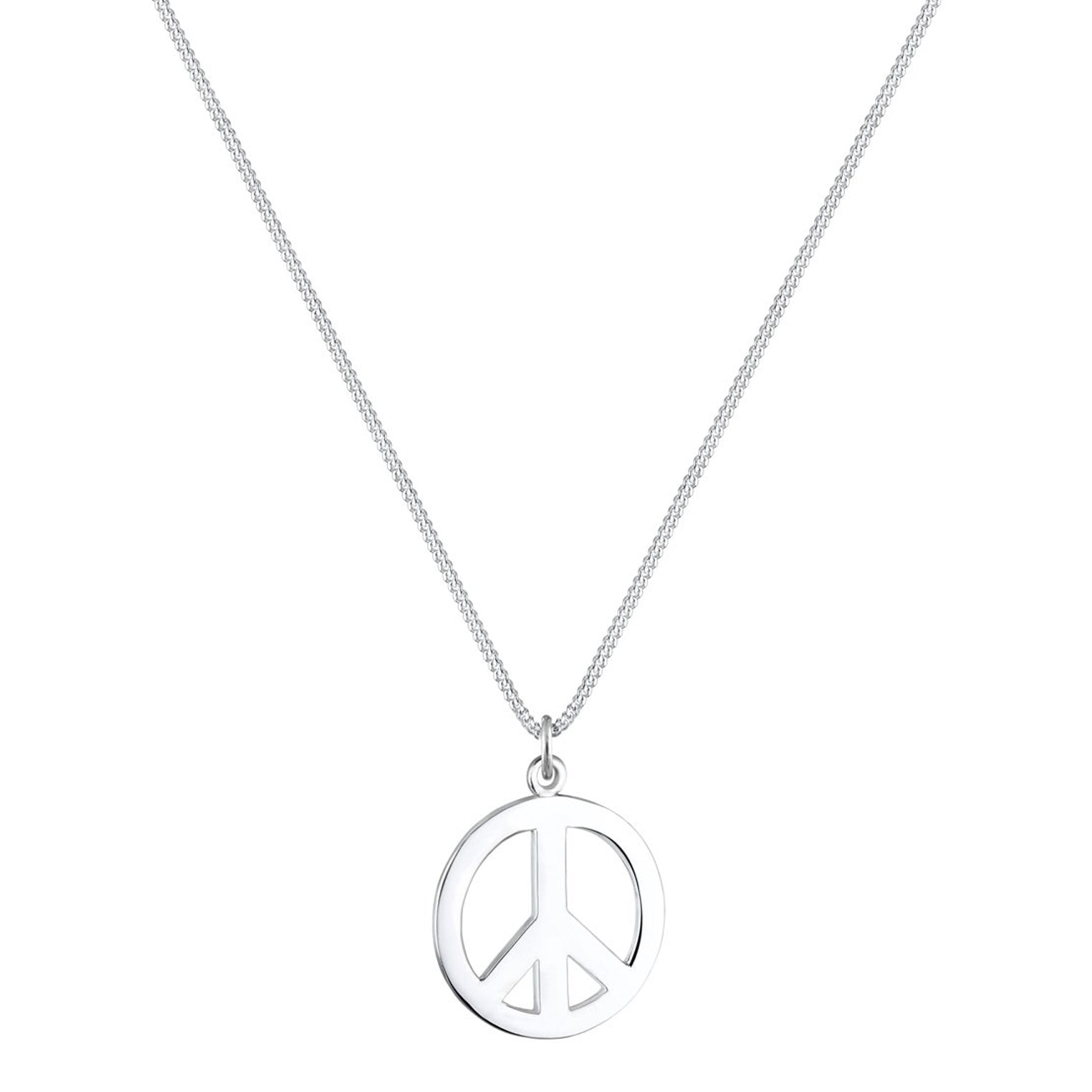 Silber - Elli | Halskette Peace | 925er Sterling Silber