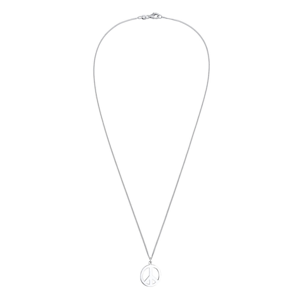 Silber - Elli | Halskette Peace | 925er Sterling Silber