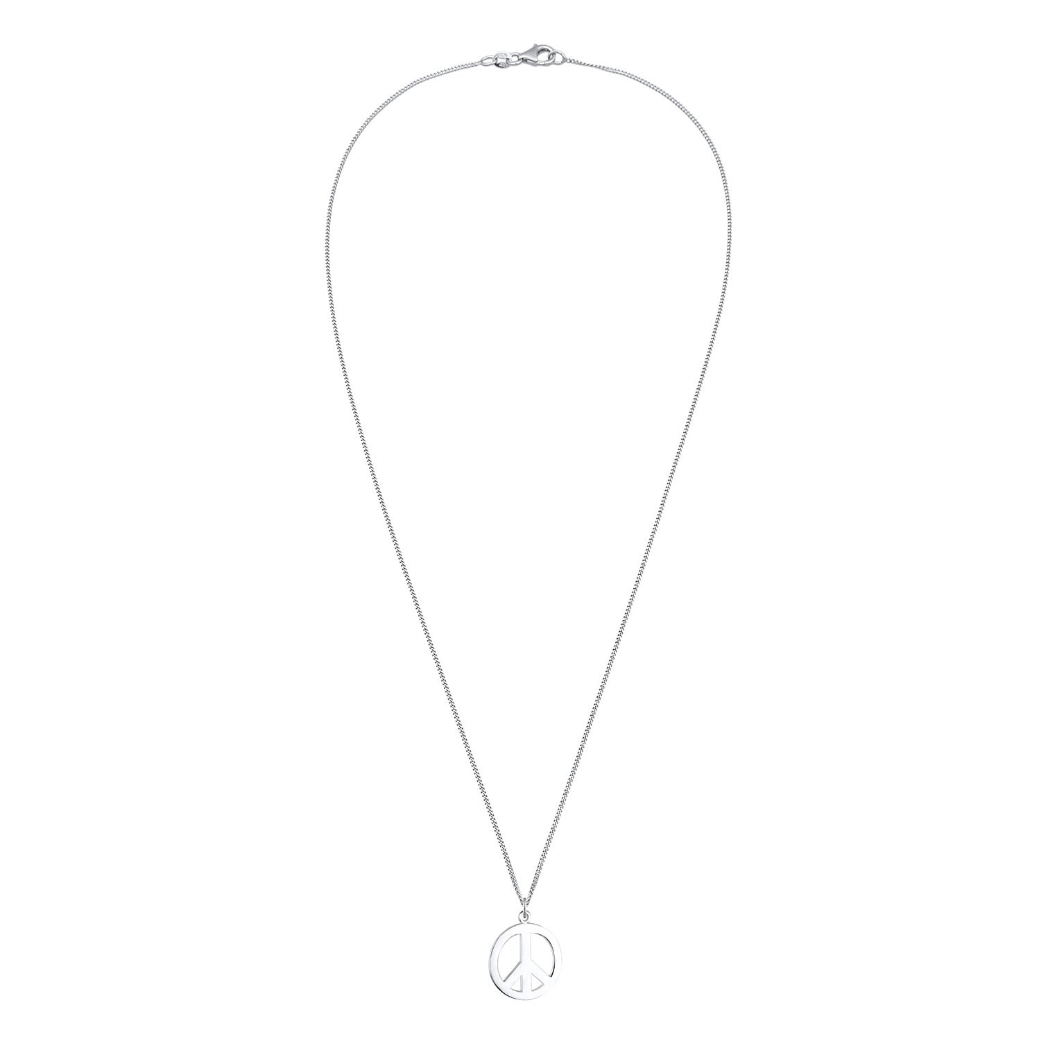 Silber - Elli | Halskette Peace | 925er Sterling Silber