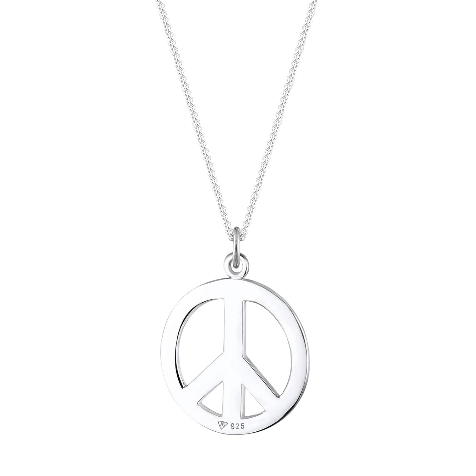 Silber - Elli | Halskette Peace | 925er Sterling Silber