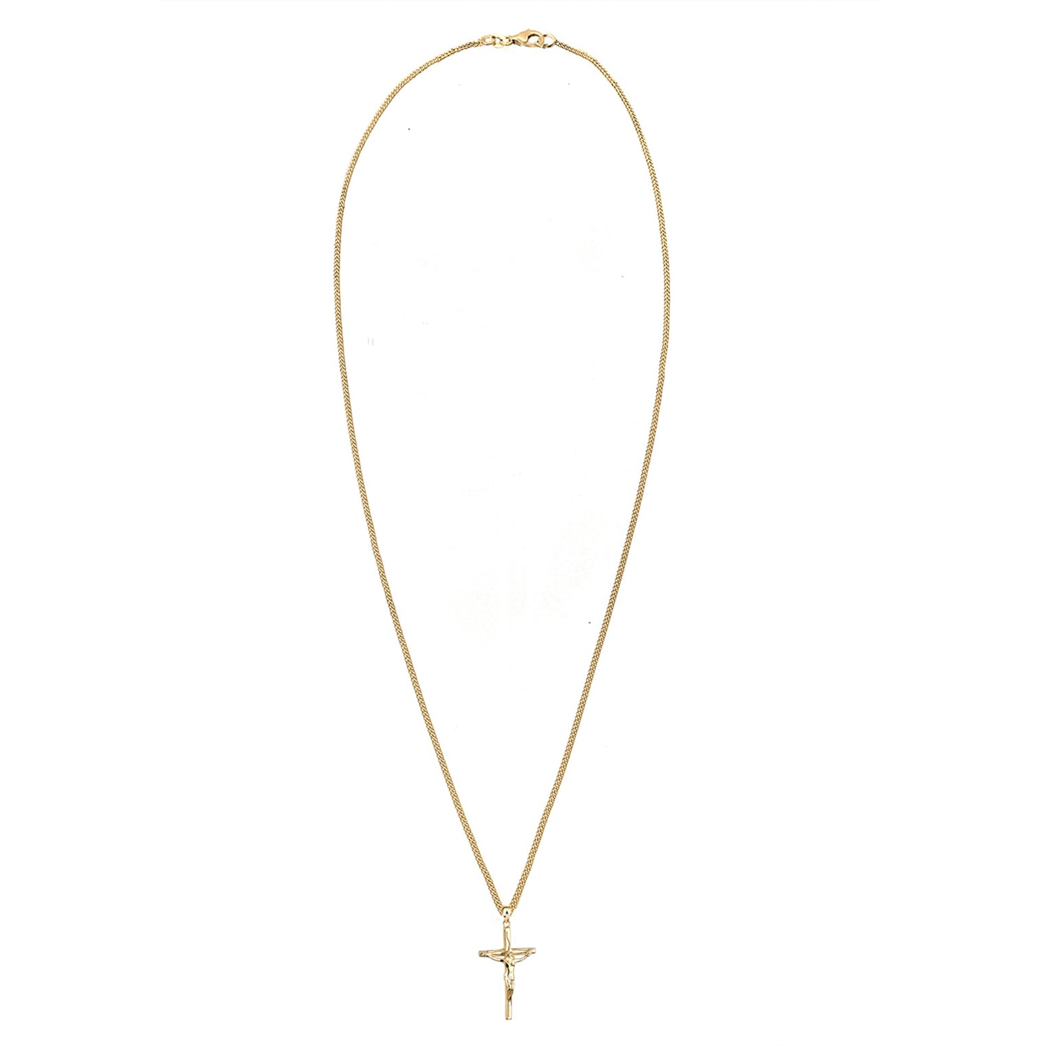 Gold - Elli | Halskette Kreuz | 925 Sterling Silber vergoldet