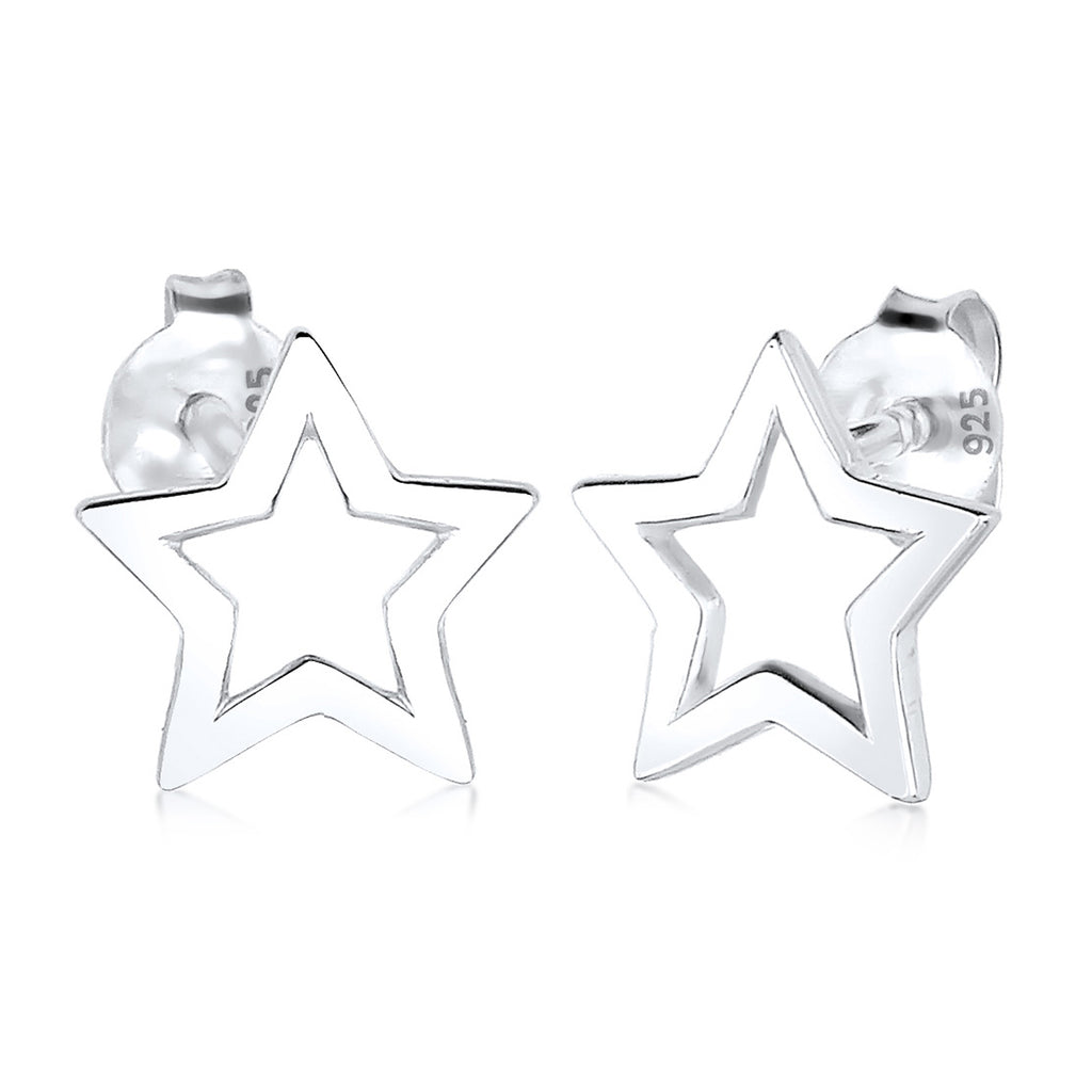 Silber - Elli | Ohrstecker Stern | 925er Sterling Silber