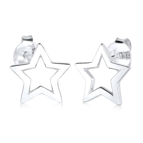 Silber - Elli | Ohrstecker Stern | 925er Sterling Silber