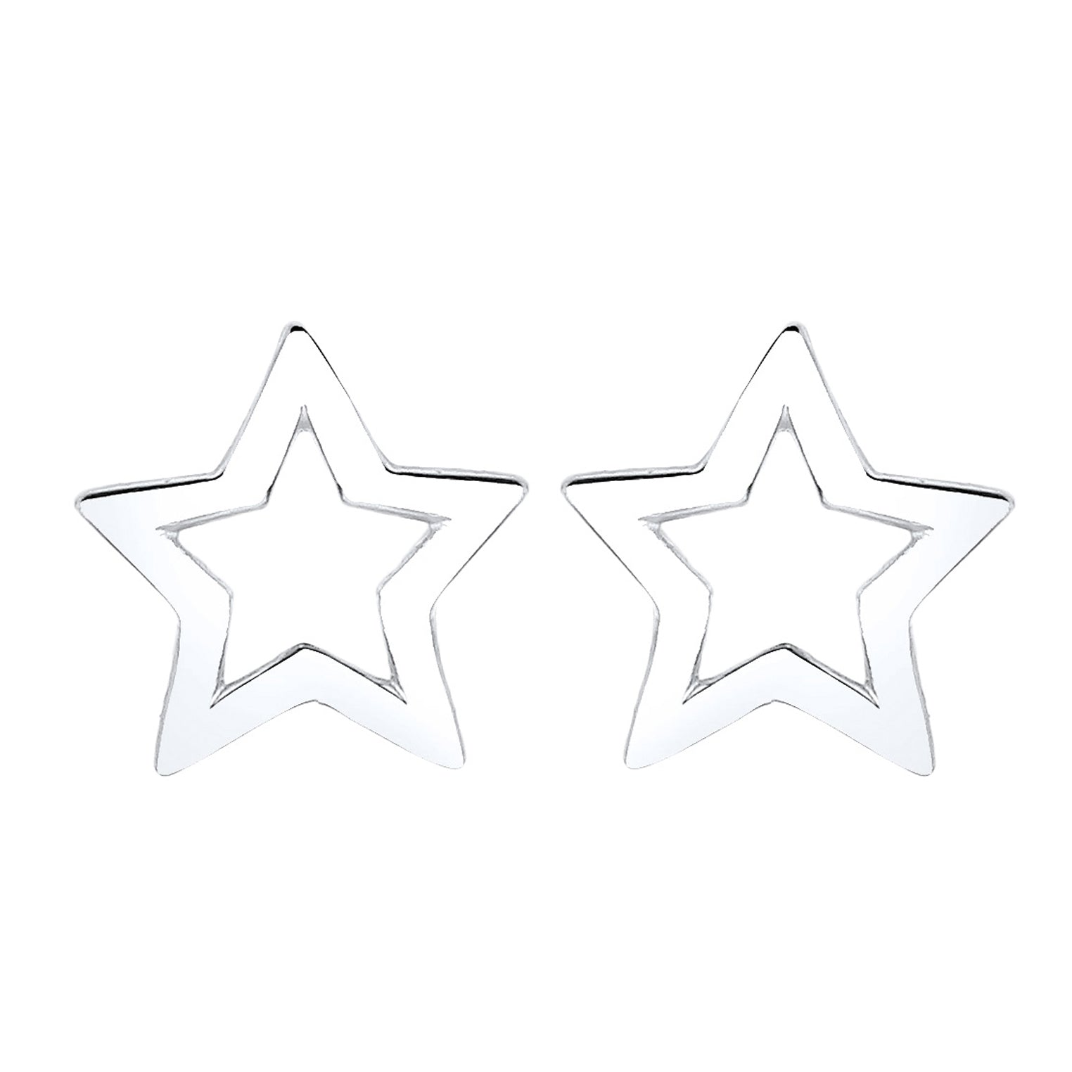Silber - Elli | Ohrstecker Stern | 925er Sterling Silber