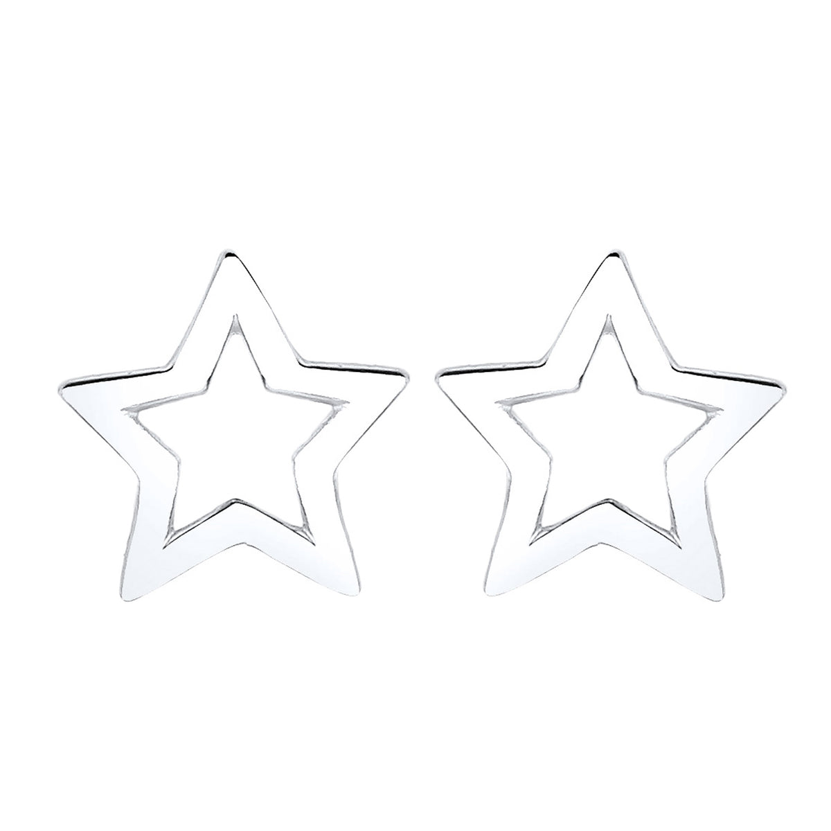 Silber - Elli | Ohrstecker Stern | 925er Sterling Silber