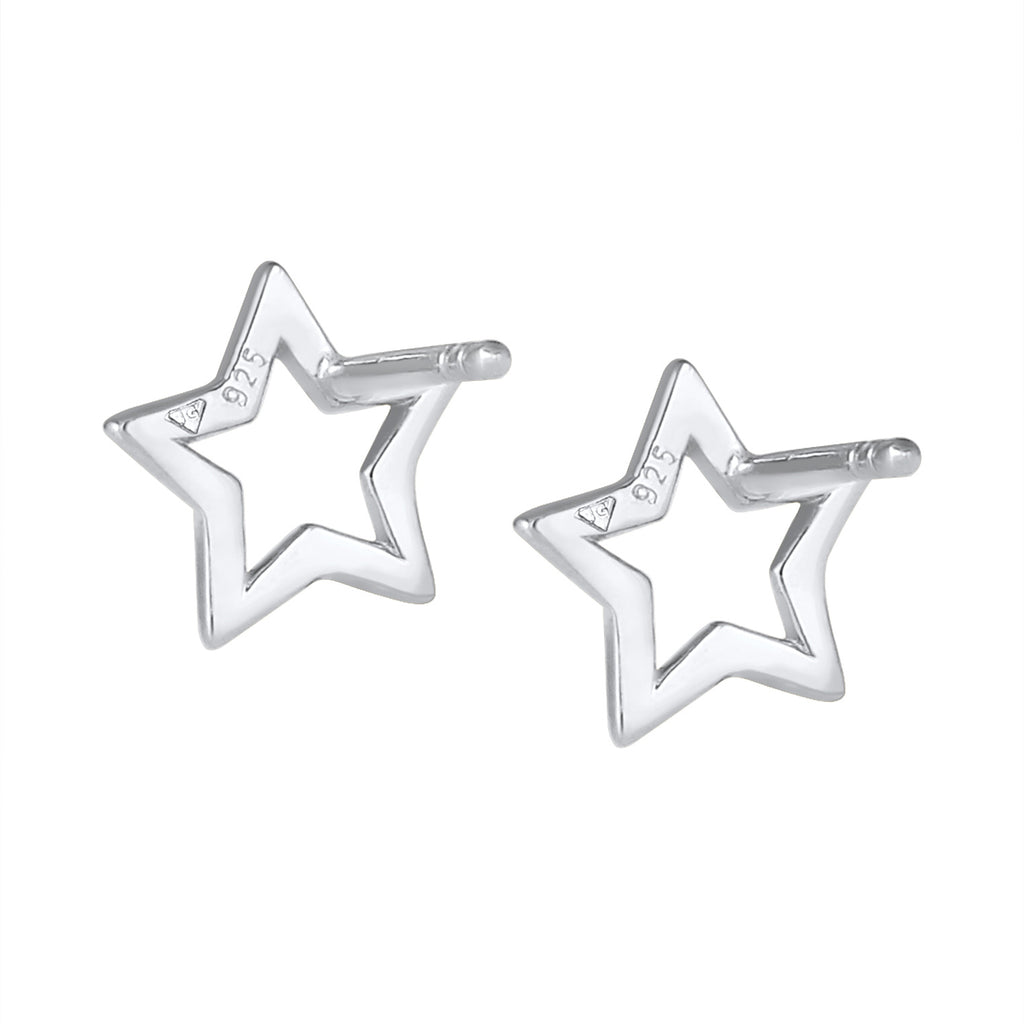 Silber - Elli | Ohrstecker Stern | 925er Sterling Silber