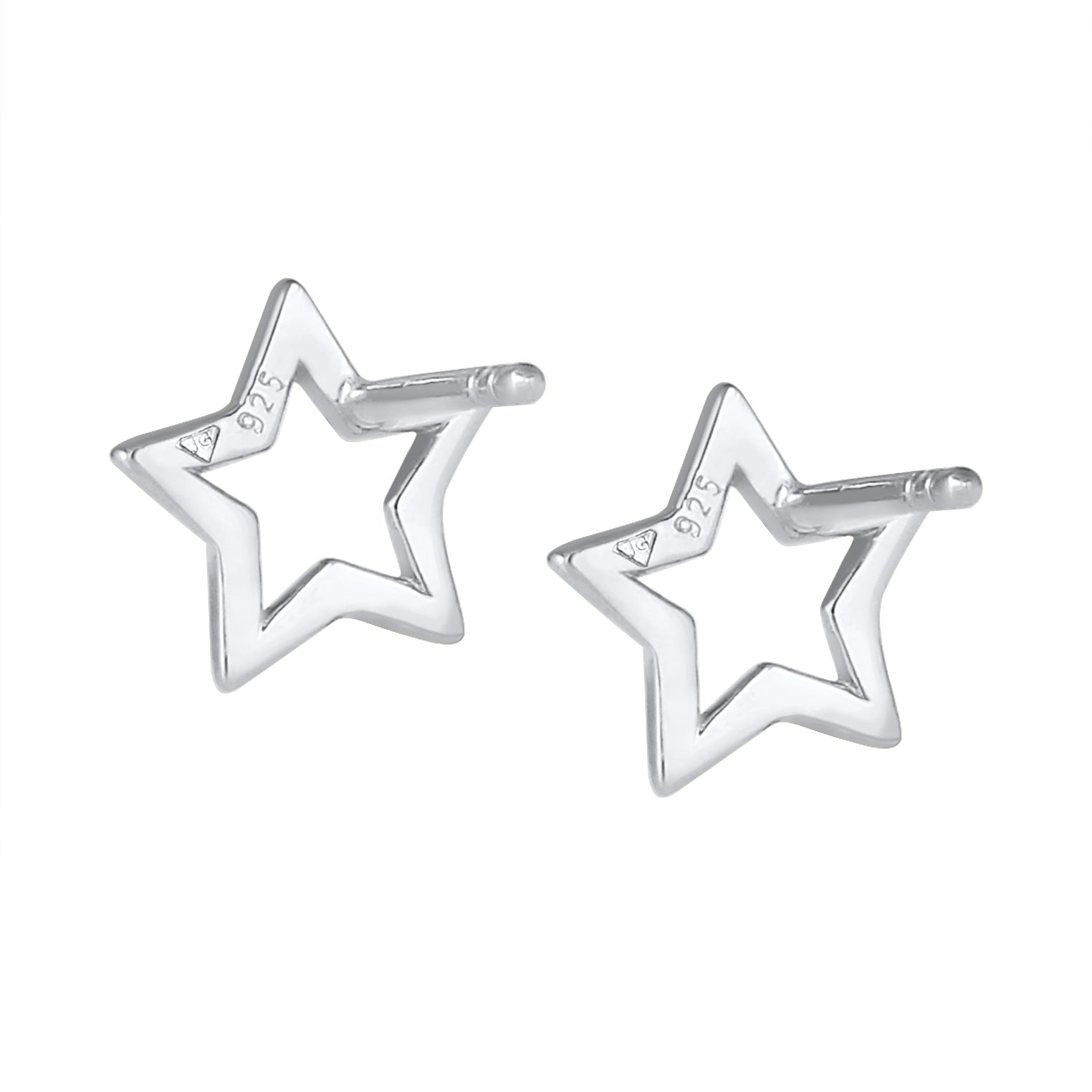Silber - Elli | Ohrstecker Stern | 925er Sterling Silber