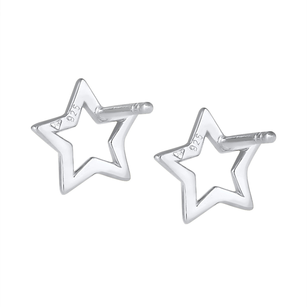 Silber - Elli | Ohrstecker Stern | 925er Sterling Silber