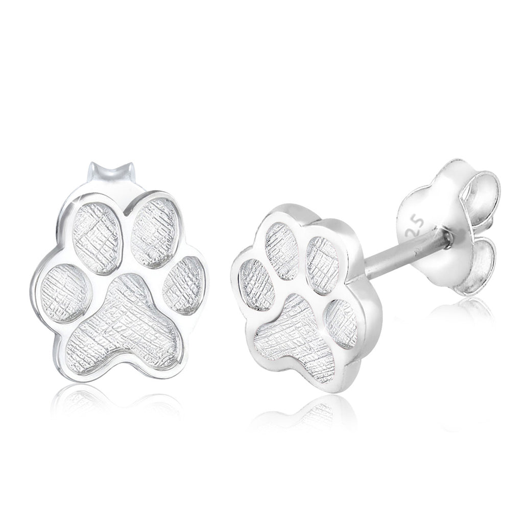 Silber - Elli | Ohrstecker Pfote | 925er Sterling Silber
