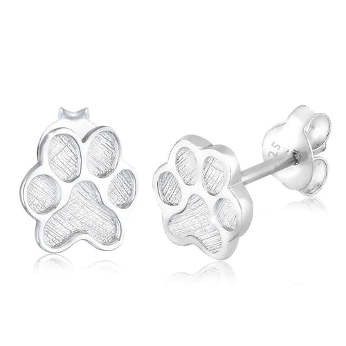 Silber - Elli | Ohrstecker Pfote | 925er Sterling Silber
