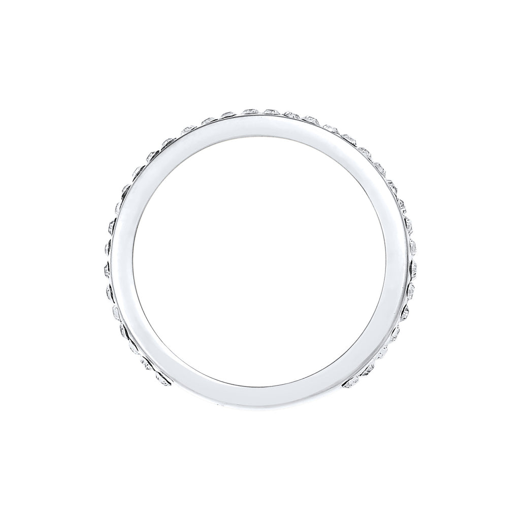 Weiß - Elli | Bandring | Kristall ( Weiß ) | 925er Sterling Silber