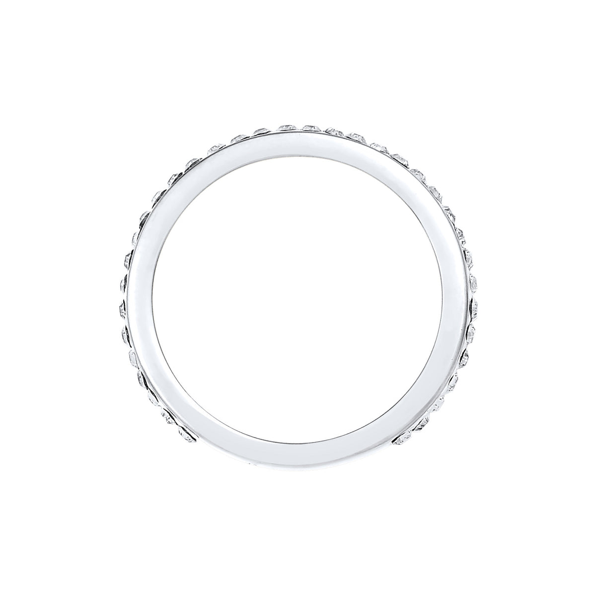 Weiß - Elli | Bandring | Kristall ( Weiß ) | 925er Sterling Silber