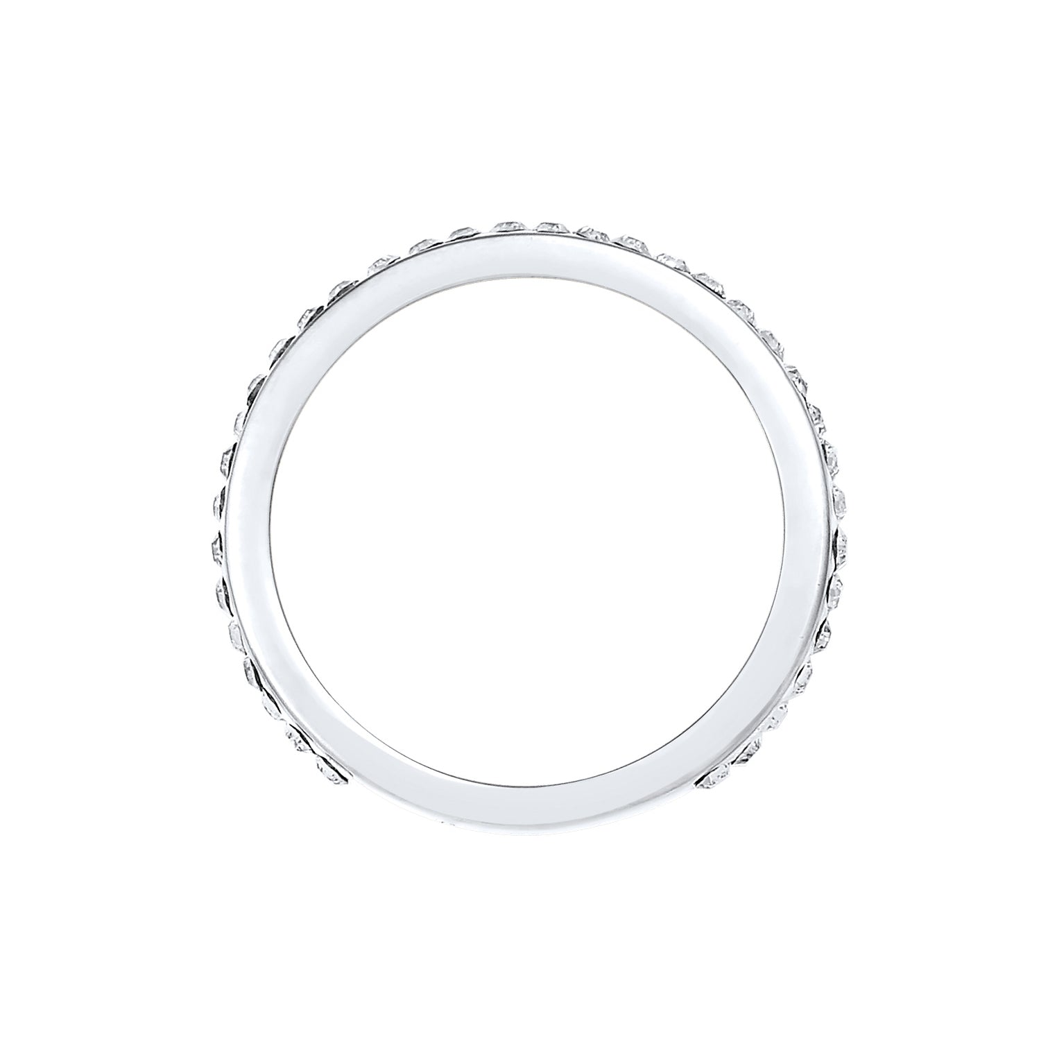 Weiß - Elli | Bandring | Kristall ( Weiß ) | 925er Sterling Silber