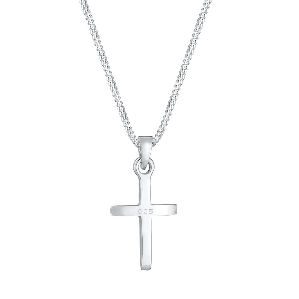 Silber - Elli | Halskette Kreuz Basic | 925er Sterling Silber