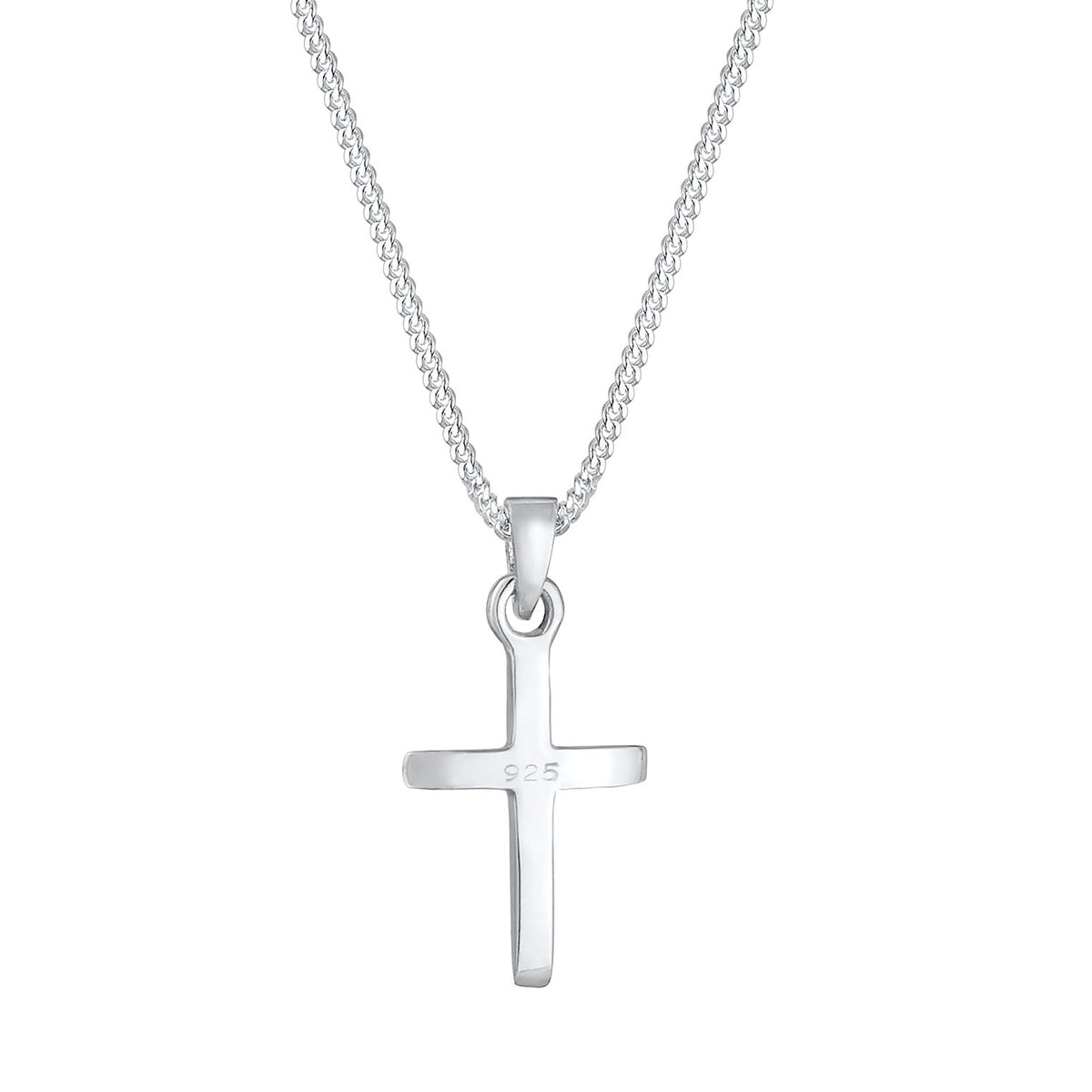 Silber - Elli | Halskette Kreuz Basic | 925er Sterling Silber