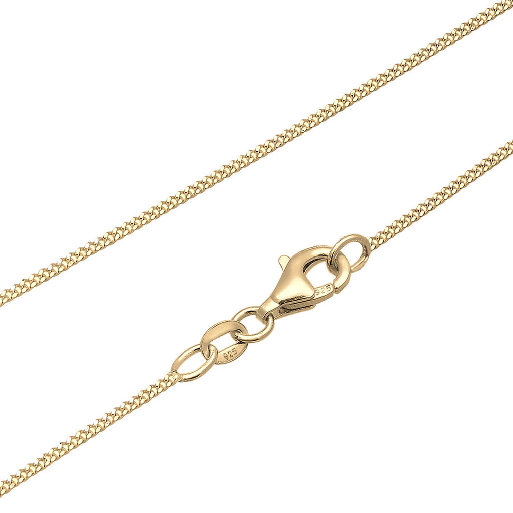 Gold - Elli | Halskette Kreuz Anhänger | 925 Sterling Silber vergoldet