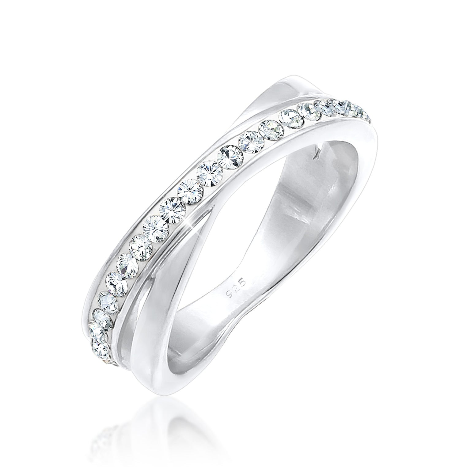 Weiß - Elli | Ring | Kristall ( Weiß ) | 925er Sterling Silber