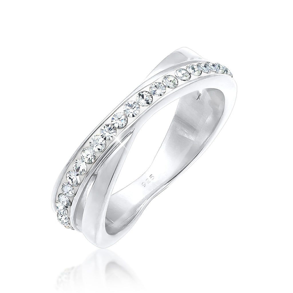 Weiß - Elli | Ring | Mit Kristallen von Swarovski® (Weiß) | 925er Sterling Silber