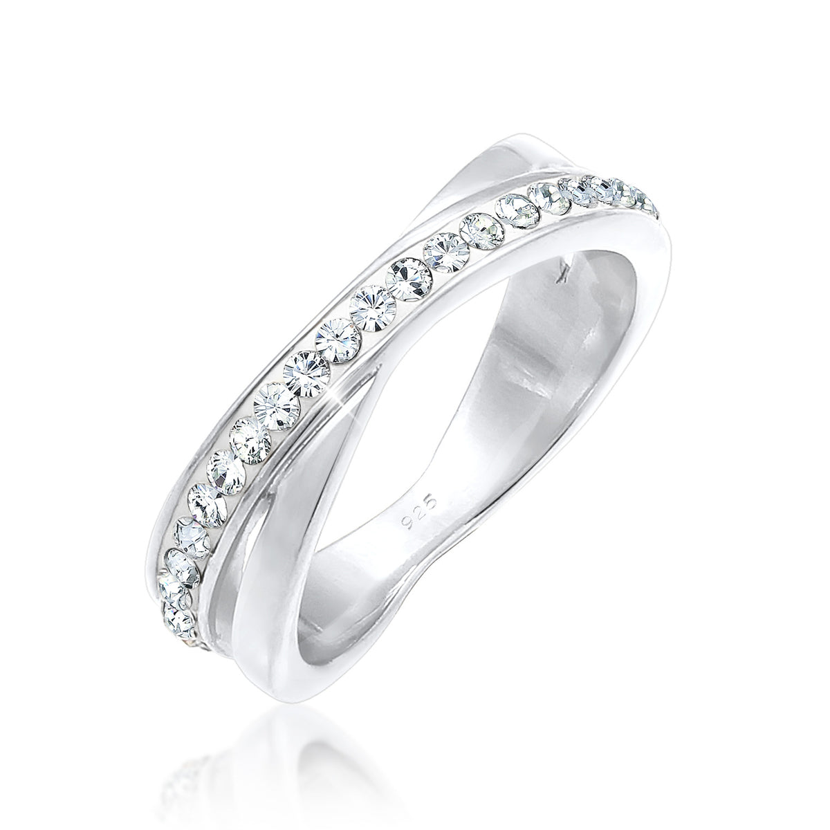 Weiß - Elli | Ring | Mit Kristallen von Swarovski® (Weiß) | 925er Sterling Silber