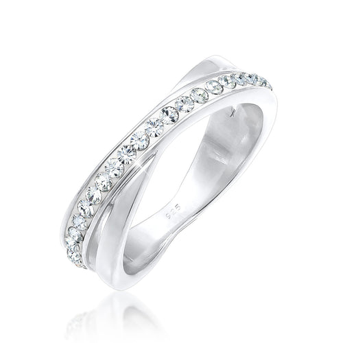 Weiß - Elli | Ring | Mit Kristallen von Swarovski® (Weiß) | 925er Sterling Silber
