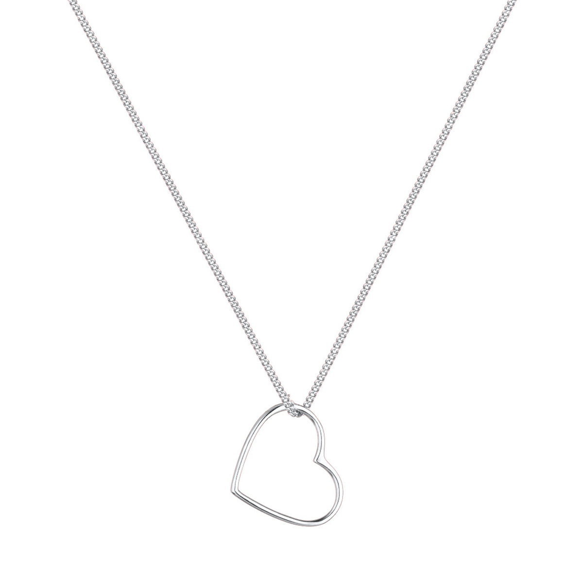 Silber - Elli | Halskette Herz Fein | 925er Sterling Silber