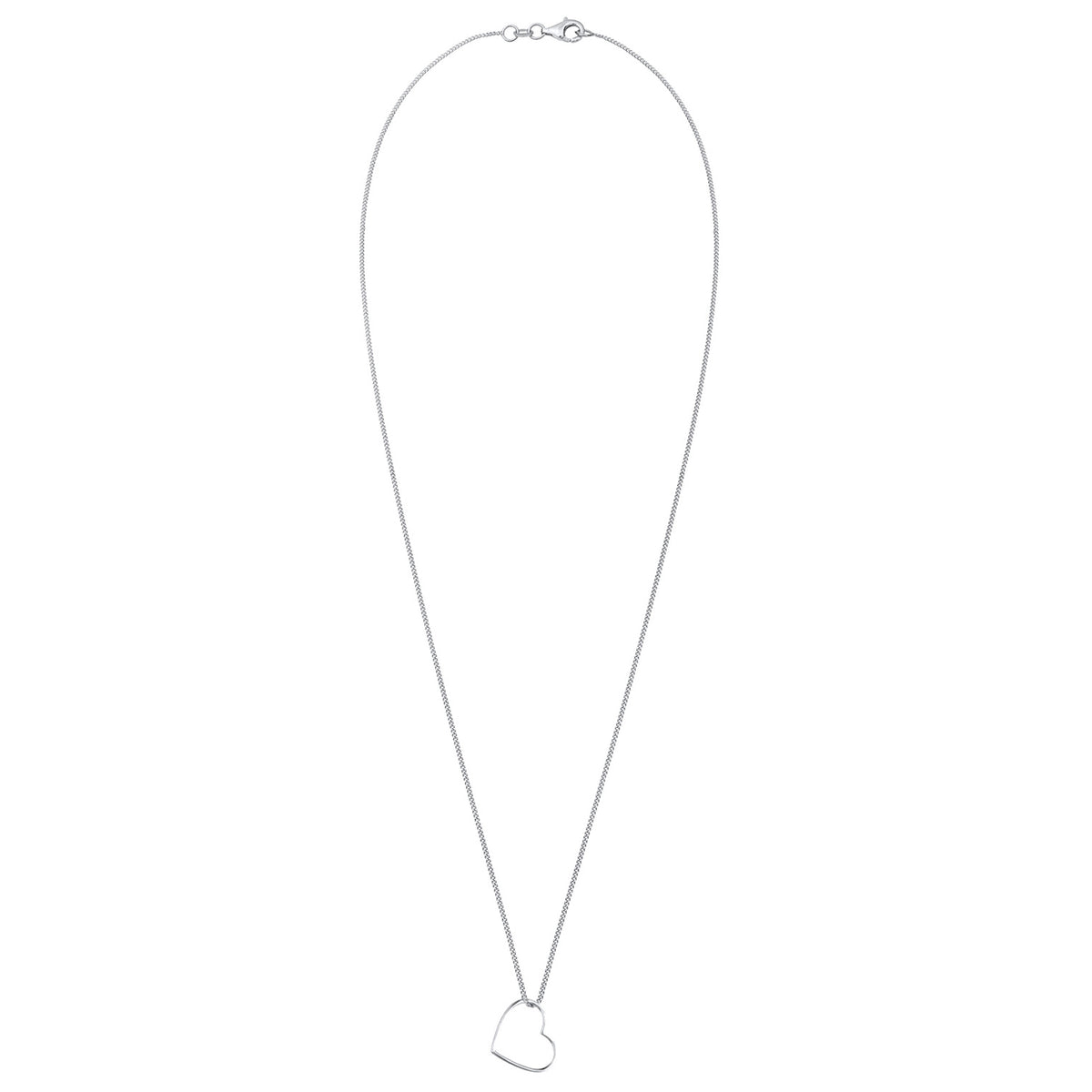 Silber - Elli | Halskette Herz Fein | 925er Sterling Silber