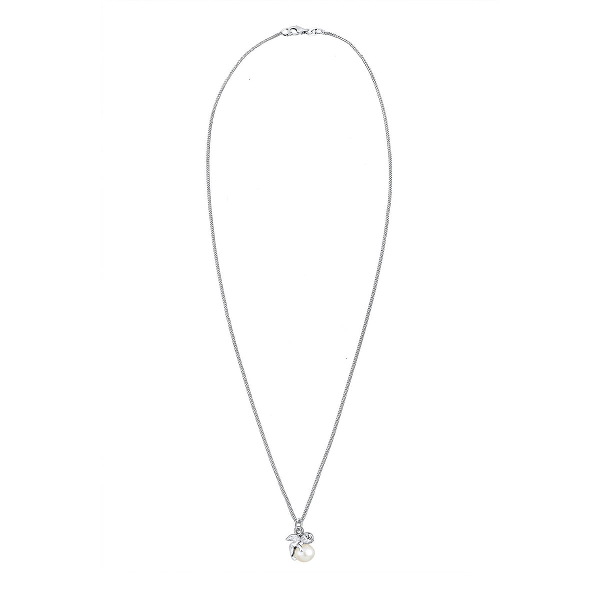 Weiß - Elli | Halskette Engel | Süßwasserperle | 925er Sterling Silber
