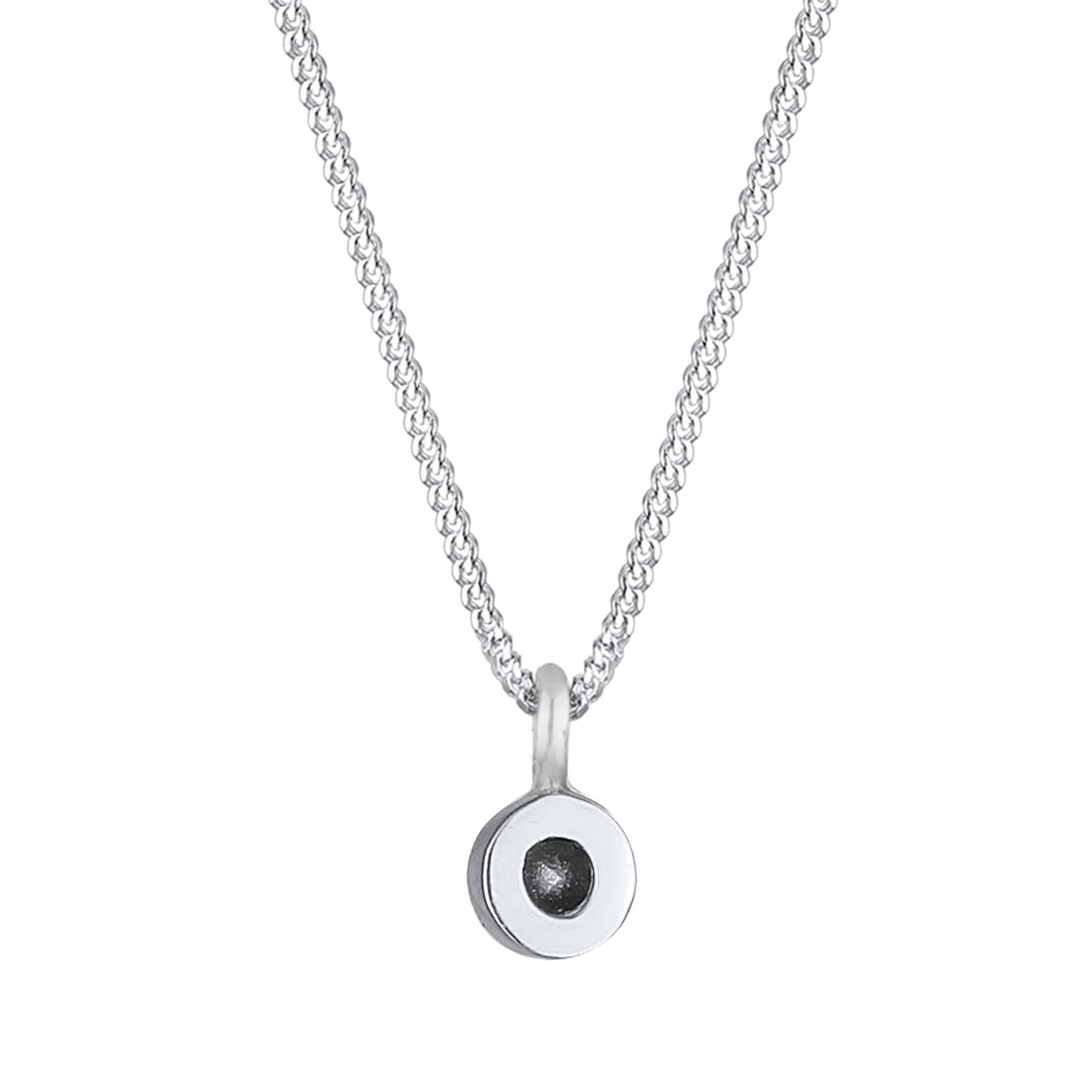 Silber - Elli | Halskette Solitär | Mit Kristallen von Swarovski® (Weiß) | 925er Sterling Silber